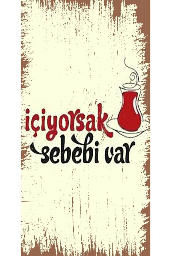 Çay Ve Kahve Temalı 6lı Ahşap Duvar Poster Seti - Hbb Özel Seri