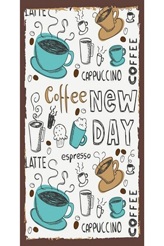 Çay Ve Kahve Temalı 6lı Ahşap Duvar Poster Seti - Hbb Özel Seri