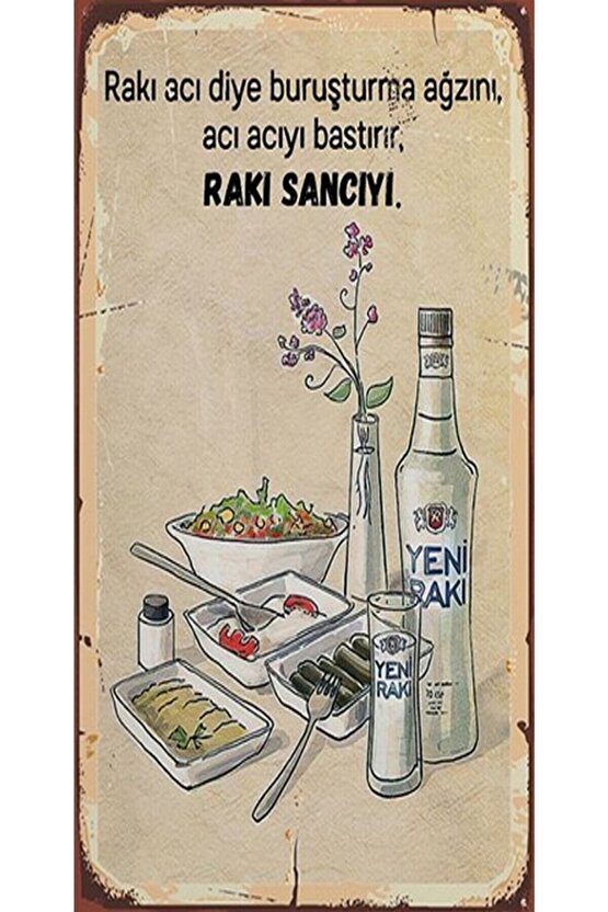 Rakı Ve Bira Temalı 6lı Ahşap Duvar Poster Seti - Hbb Özel Seri