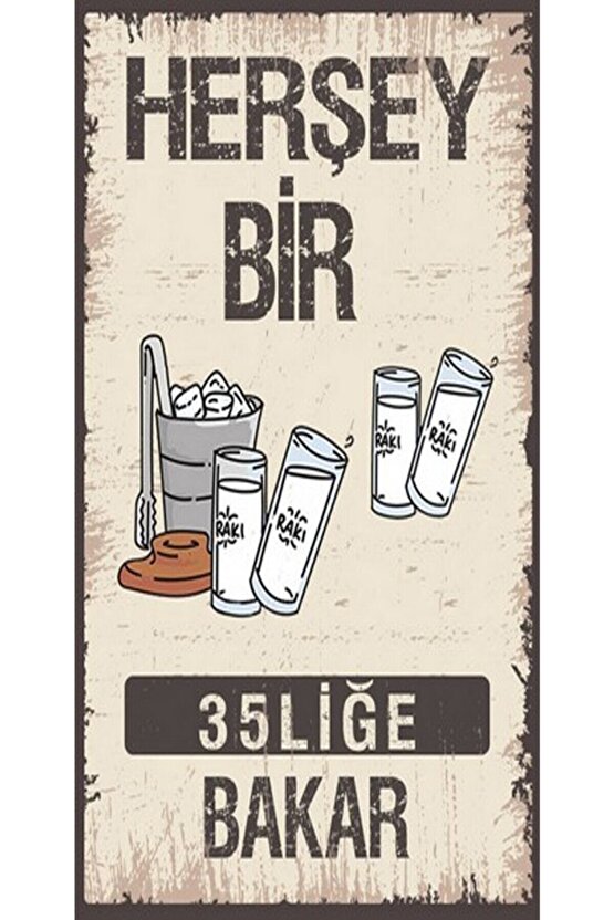 Rakı Ve Bira Temalı 6lı Ahşap Duvar Poster Seti - Hbb Özel Seri