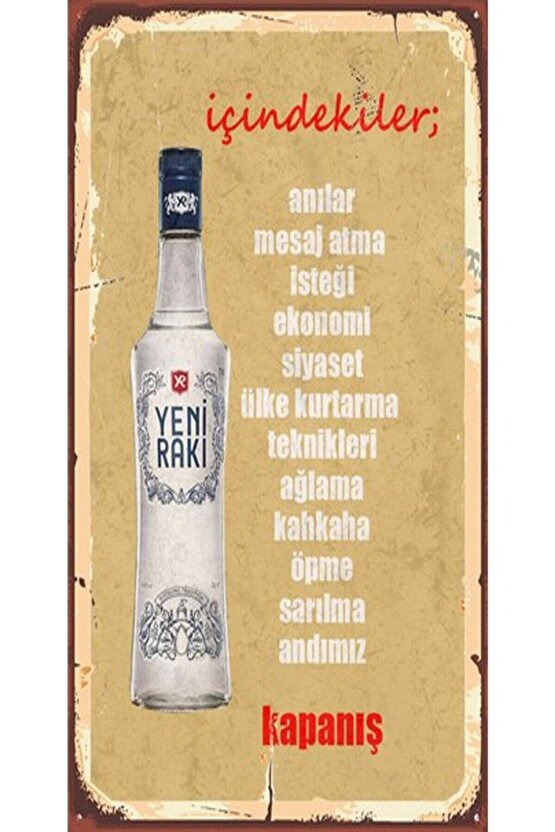 Rakı Ve Bira Temalı 6lı Ahşap Duvar Poster Seti - Hbb Özel Seri