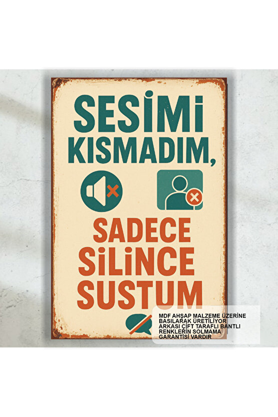 tripli sohbet komik esprili sözler duvar yazıları retro ahşap poster tablo