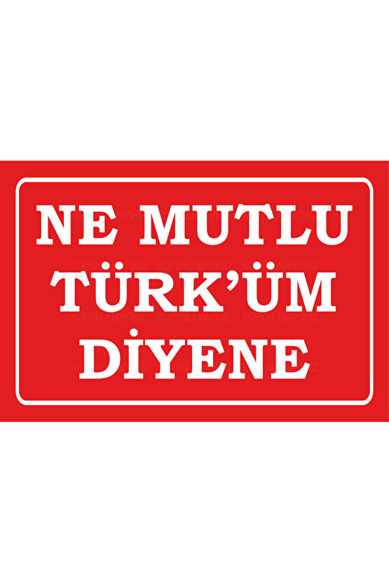 ne mutlu türküm diyene mustafa kemal atatürk duvar yazıları retro ahşap poster tablo