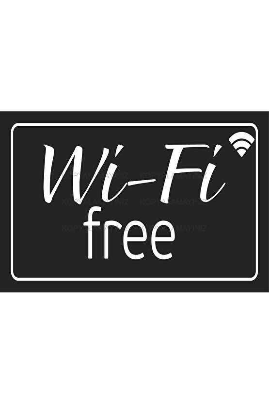wi-fi free ücretsiz internet pano tabela dekorasyon tablo retro ahşap poster