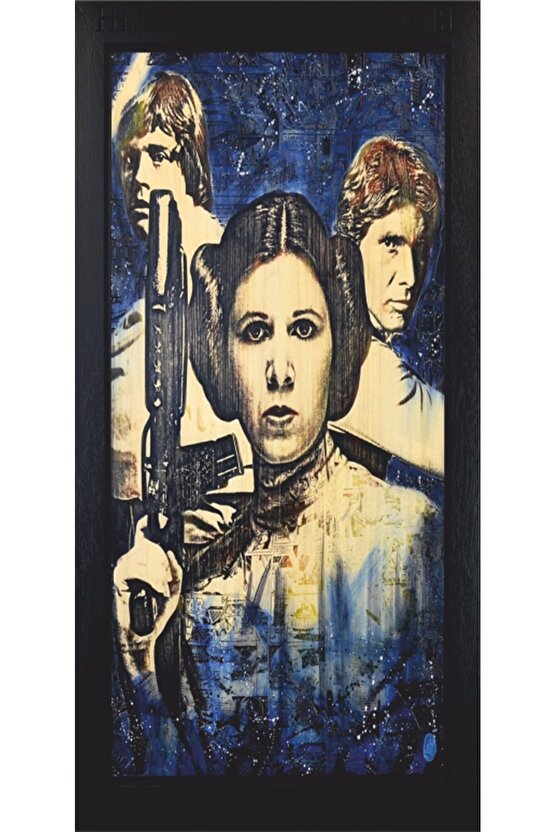 Star Wars Sinem Afişi Mini Retro Ahşap Poster