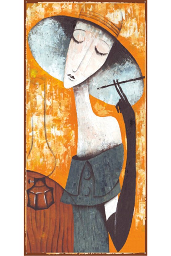 Leydi 10 cm X 20 cm Mini Retro Ahşap Poster