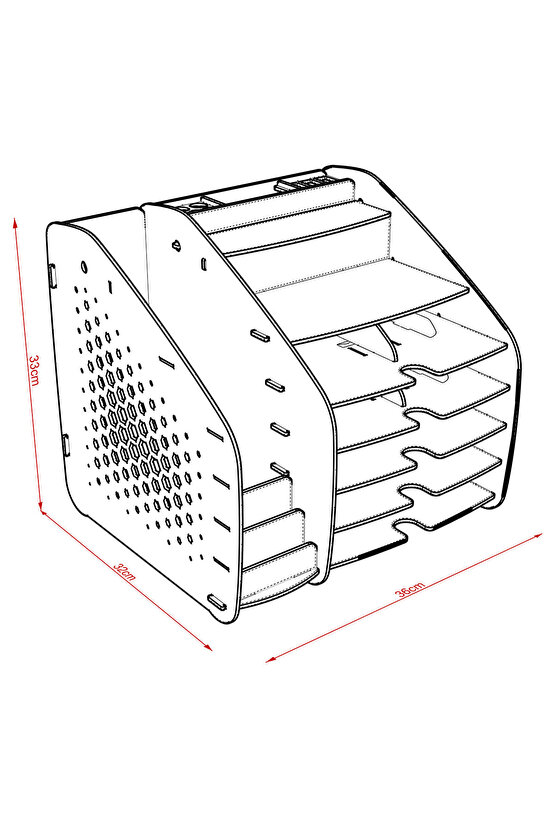 Fx-xl Hexa - 6 Renk - A4 Evrak Rafı Masaüstü Organizer