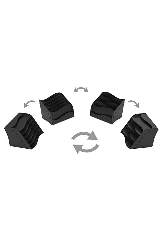 Wavy Montessori Çocuk Kitaplığı Ahşap Çocuk Odası Mini Kitaplık Masaüstü Organizer