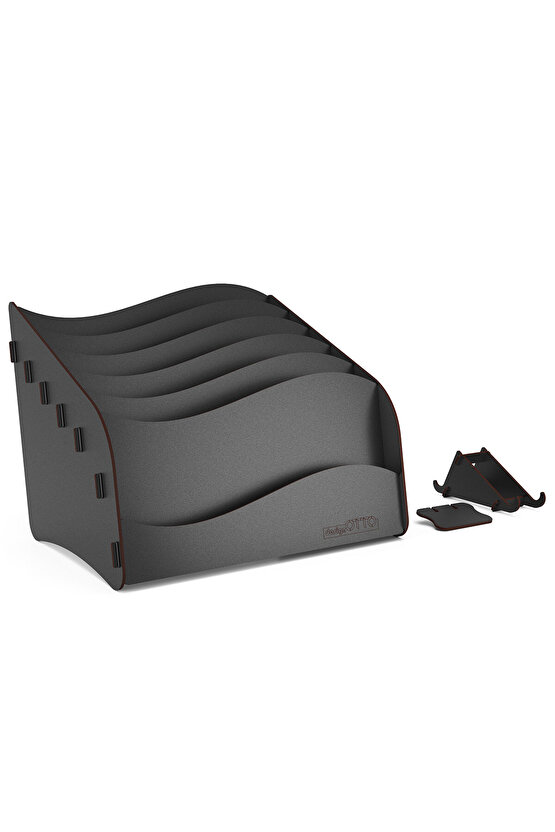 Wavy Montessori Çocuk Kitaplığı Ahşap Çocuk Odası Mini Kitaplık Masaüstü Organizer