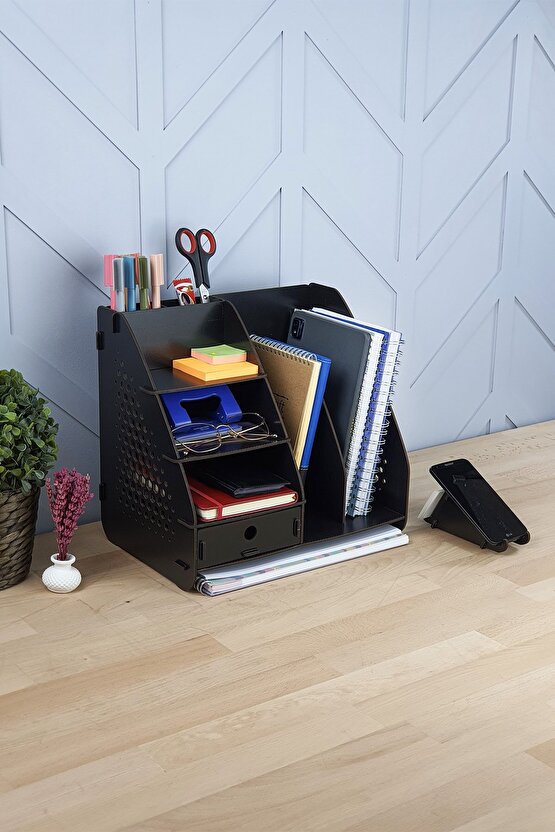 Focus Hexa Çekmeceli A4 Evrak Rafı Masaüstü Organizer