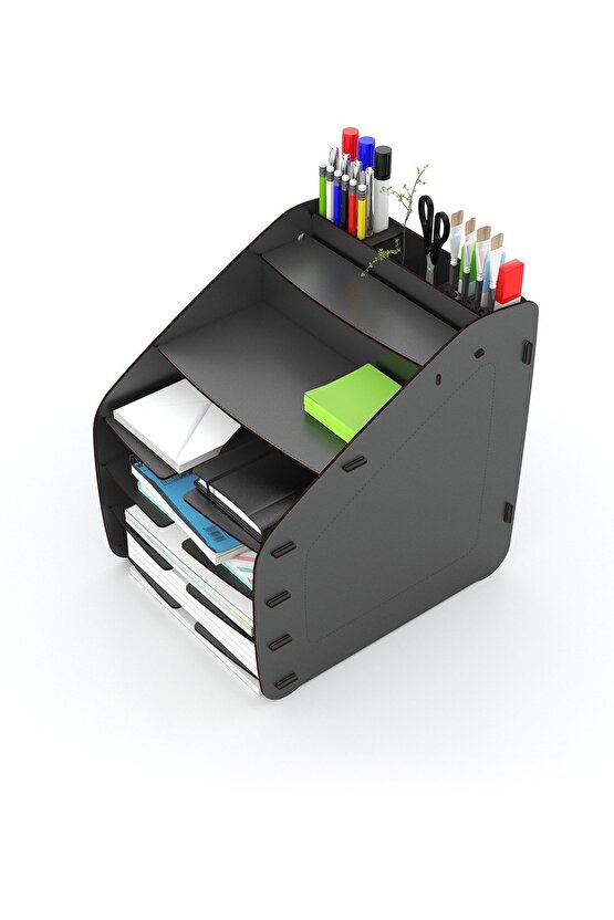 Design Otto Large Modest 6 Renk A4 Evrak Rafı Masaüstü Organizer