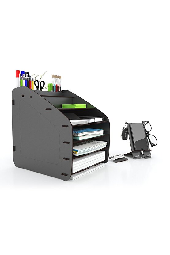 Design Otto Large Modest 6 Renk A4 Evrak Rafı Masaüstü Organizer