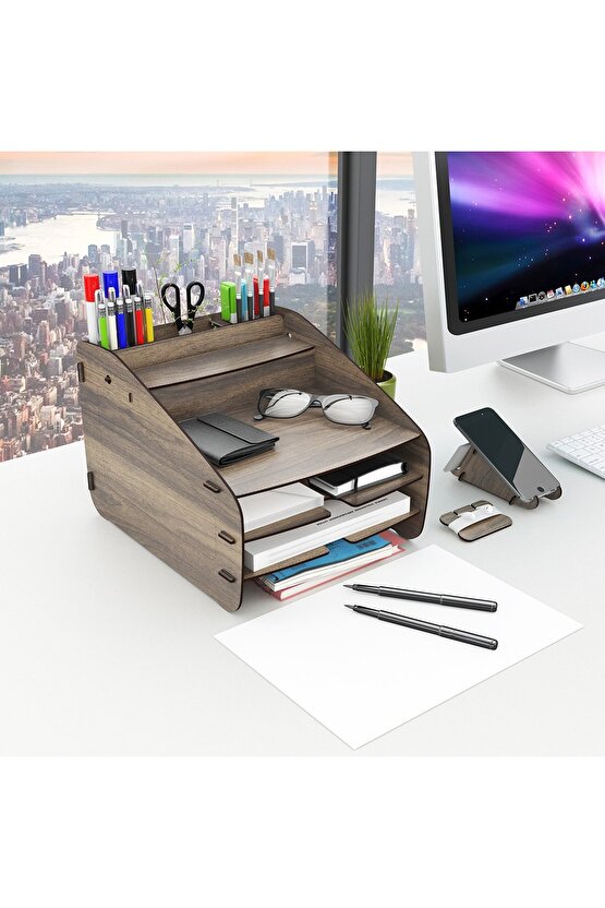 Fxm Modest - 6 Renk - A4 Evrak Rafı Masaüstü Organizer Düzenleyici