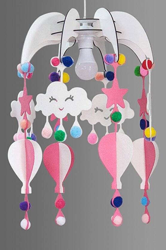 Design Otto Dream Light Dekoratif Çocuk Odası Avize Bebek Odası Avize Pembe