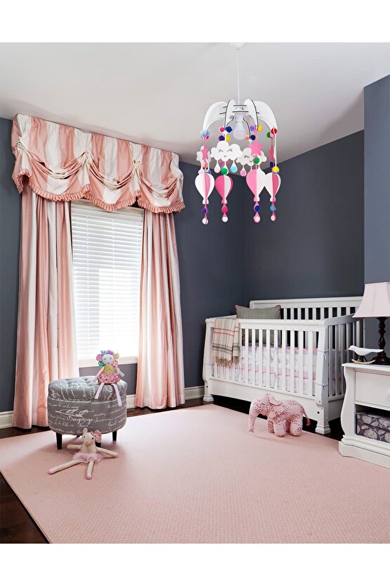 Design Otto Dream Light Dekoratif Çocuk Odası Avize Bebek Odası Avize Pembe