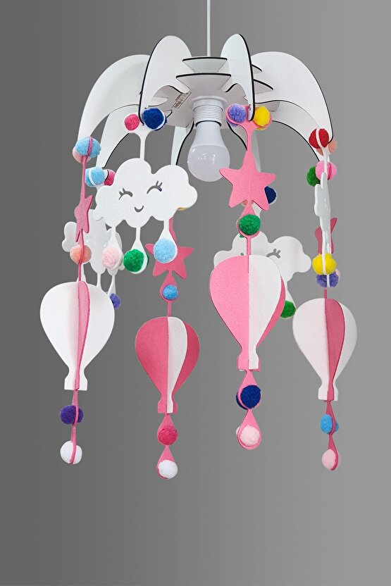 Design Otto Dream Light Dekoratif Çocuk Odası Avize Bebek Odası Avize Pembe