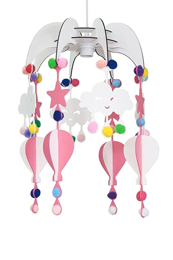 Design Otto Dream Light Dekoratif Çocuk Odası Avize Bebek Odası Avize Pembe