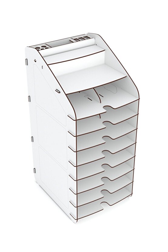 Design Otto Tower Masaüstü Organizer 10 Kat A4 Evrak Rafı 6 Renk
