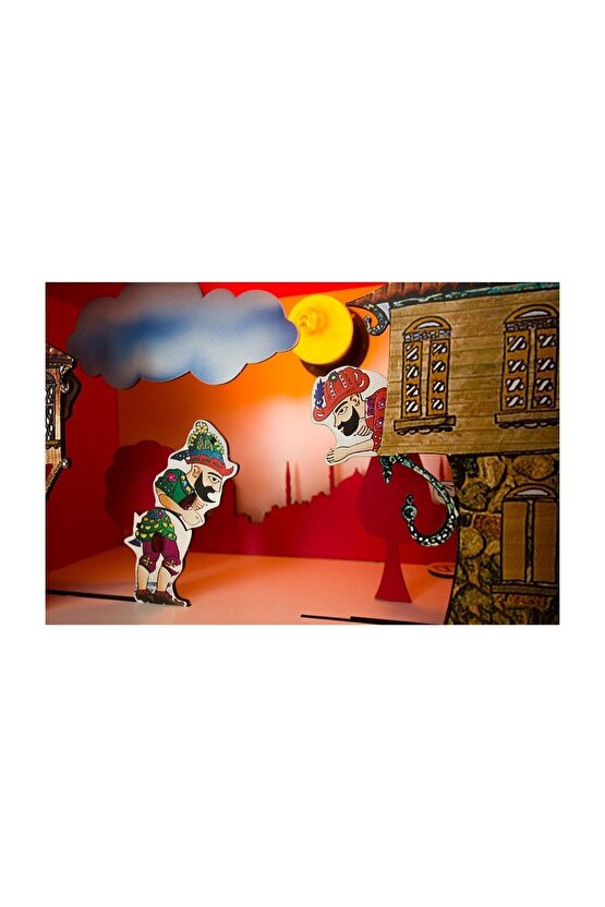 Woodact Hacivat Ve Karagöz Drama Oyun Sahnesi & Gece Lambası
