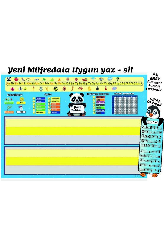 Yazı Tahtam 15 Adet (ANATİL AYRAÇ HEDİYELİ)
