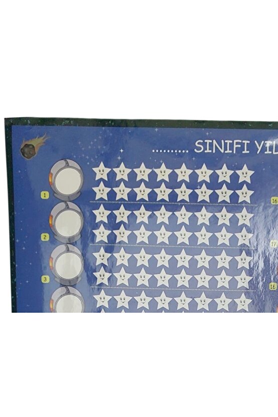 Yıldız Panosu Yaz - Sil Afiş 20 Kişilik