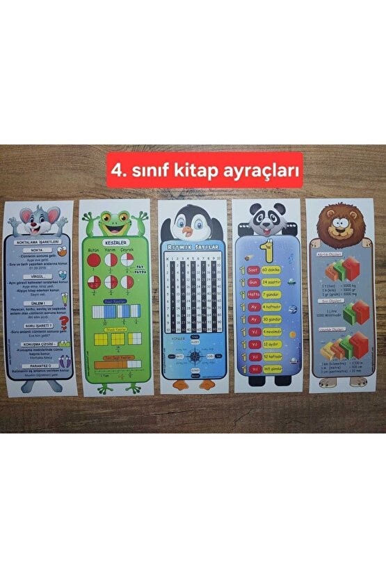 4. Sınıf Kitap Ayracı 40 Adet