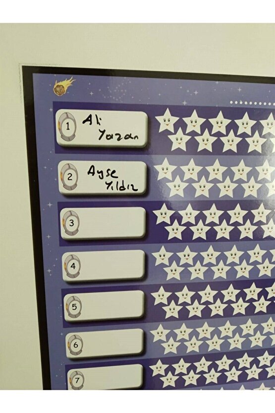 Yıldız Panosu Afiş 44 Kişilik (YAZ-SİL)