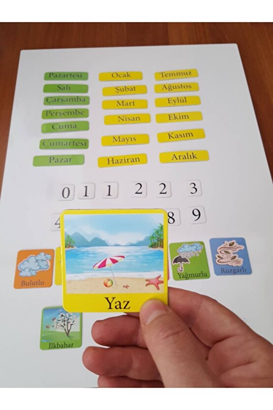 Sınıf Takvimi Magnet Takim - Mevsimler, Aylar, Günler, Hava Durumu