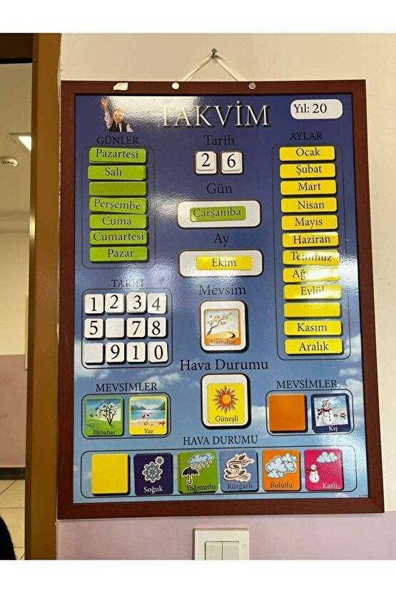 Sınıf Takvimi Mıknatıslı