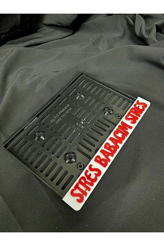 Kişiye Özel Komik Yazılı Araç Plakalığı – Stres Babacım Stres Tasarımı