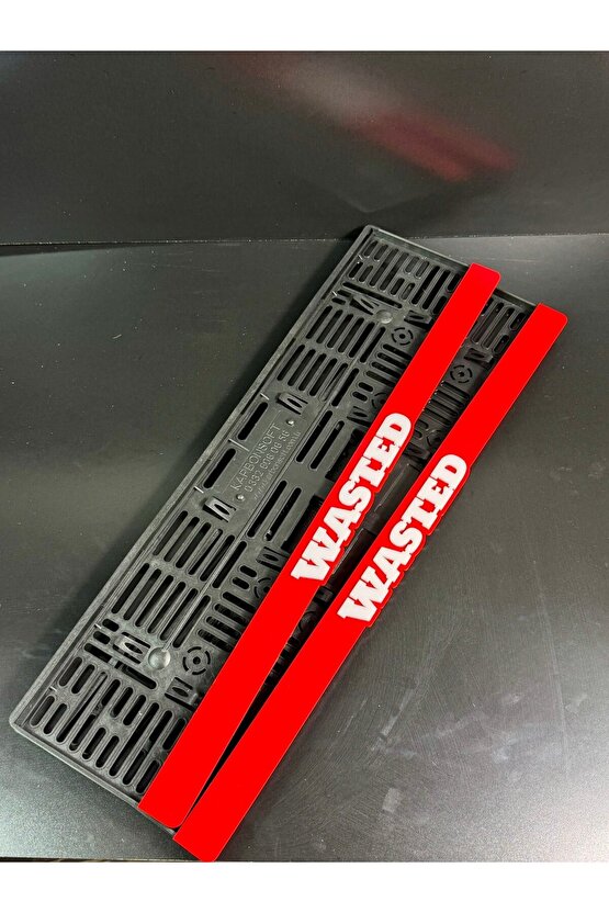 Wasted Temalı Araba Plakalığı - Siyah Plastik Plaka Tutucu