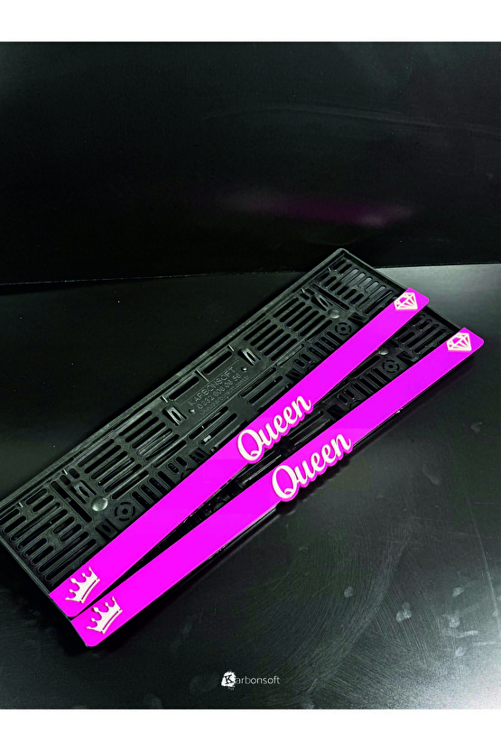 Kraliçelere Özel! Queen Pembe Pleksi Araç Plakalığı