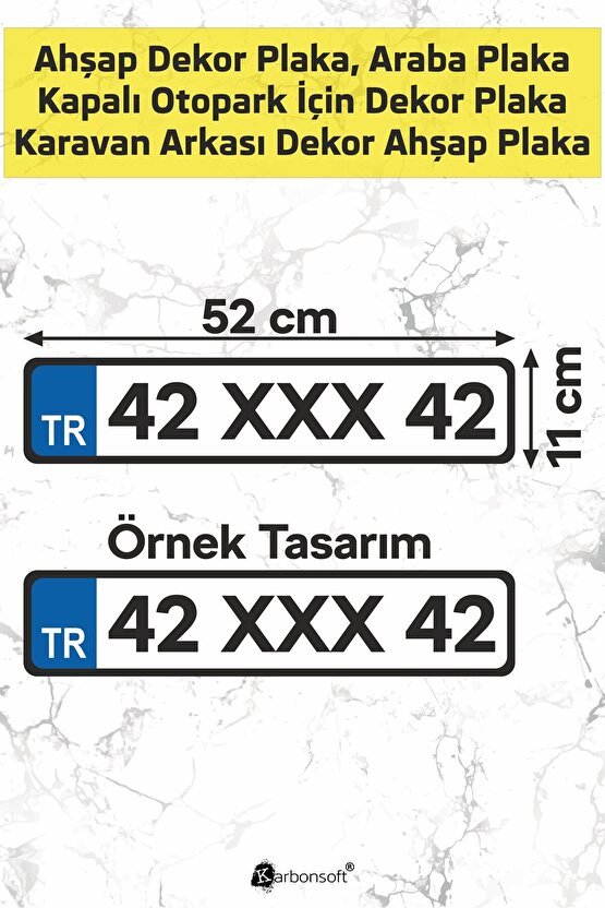 Kişiye Özel Ahşap Dekor Plaka, Karavan Arkası, Otopark, Araba Plaka, Isimli Plaka, Aksesuar Plaka