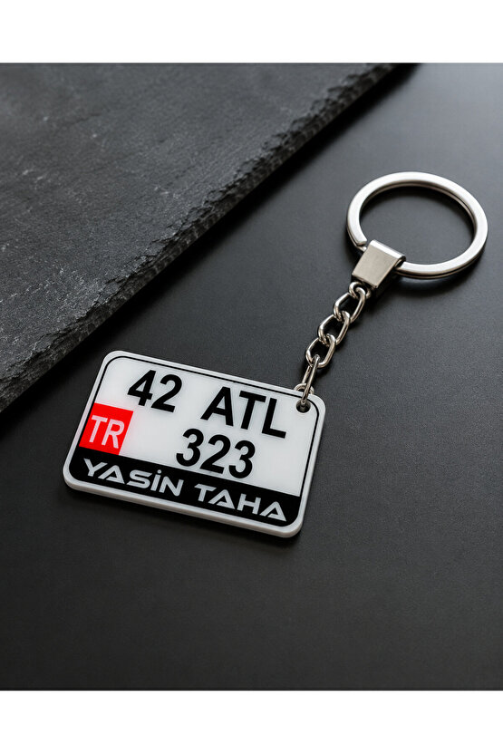 Kişiye Özel Pleksi Motorsiklet Plaka  Anahtarlık