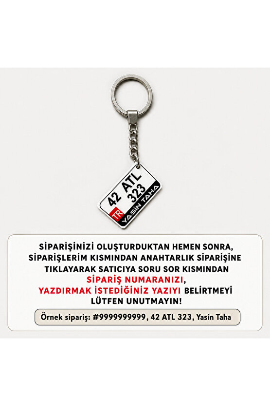 Kişiye Özel Pleksi Motorsiklet Plaka  Anahtarlık