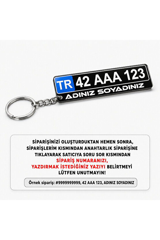 Kişiye Özel Pleksi Plaka Anahtarlık