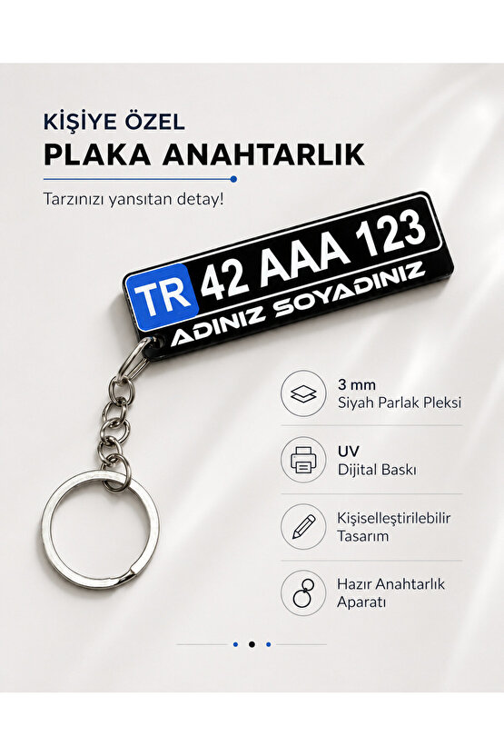 Kişiye Özel Pleksi Plaka Anahtarlık