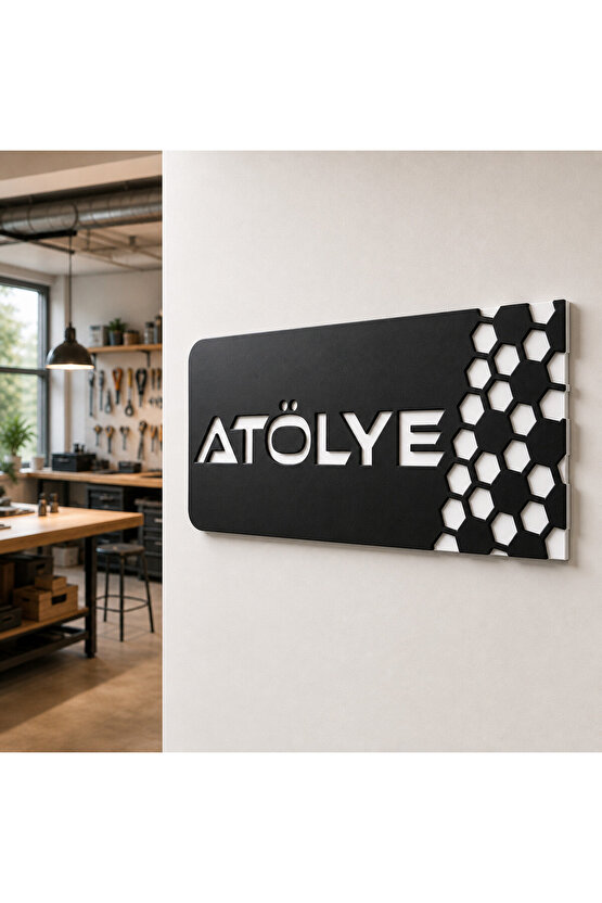 Dekoratif Atölye Yönlendirme Tabelası