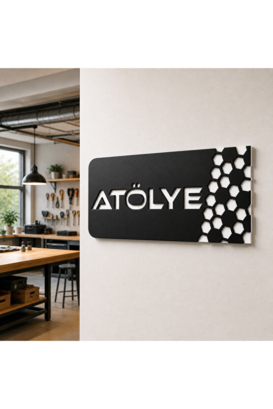 Dekoratif Atölye Yönlendirme Tabelası
