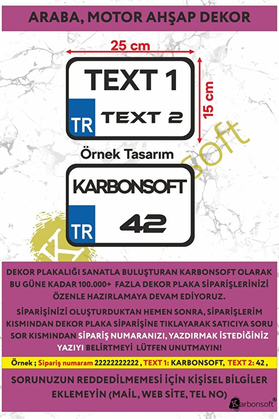 Kişiye Özel Ahşap Dekor Plaka, Bisiklet Plaka, Isimli Plaka, Cam Önü Plakası, Aksesuar Plaka 1 Adet
