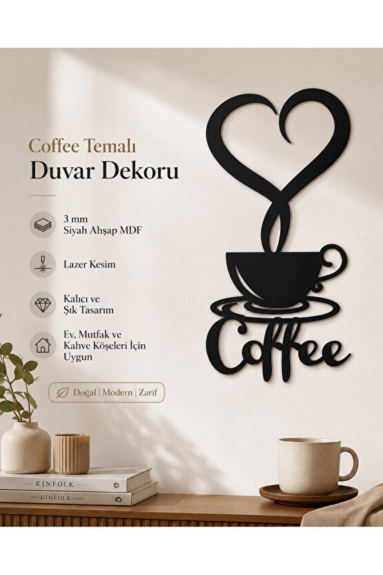 Coffe yazılı duvar dekoru