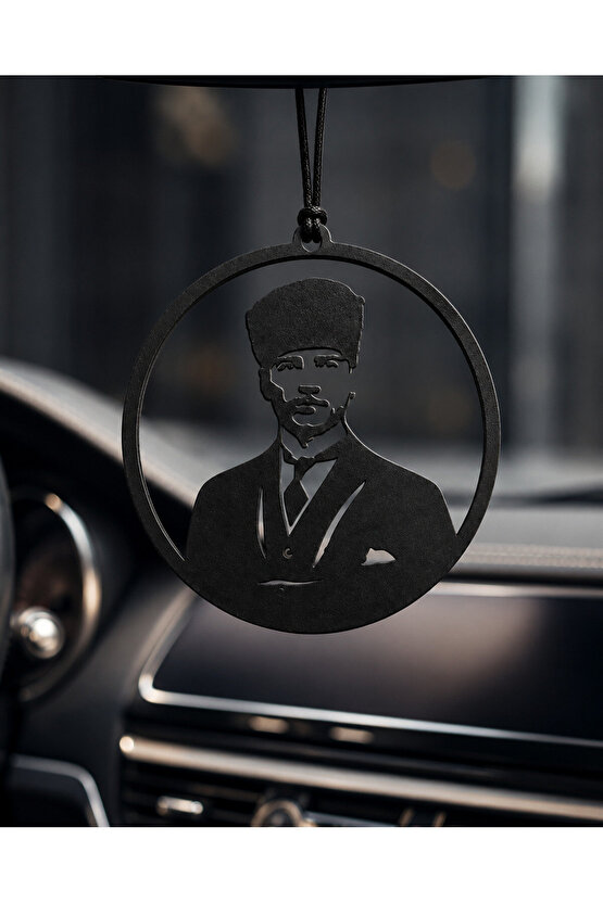 Araba Süsü Ahşap Mustafa Kemal Atatürk Dikiz Aynası Süsü
