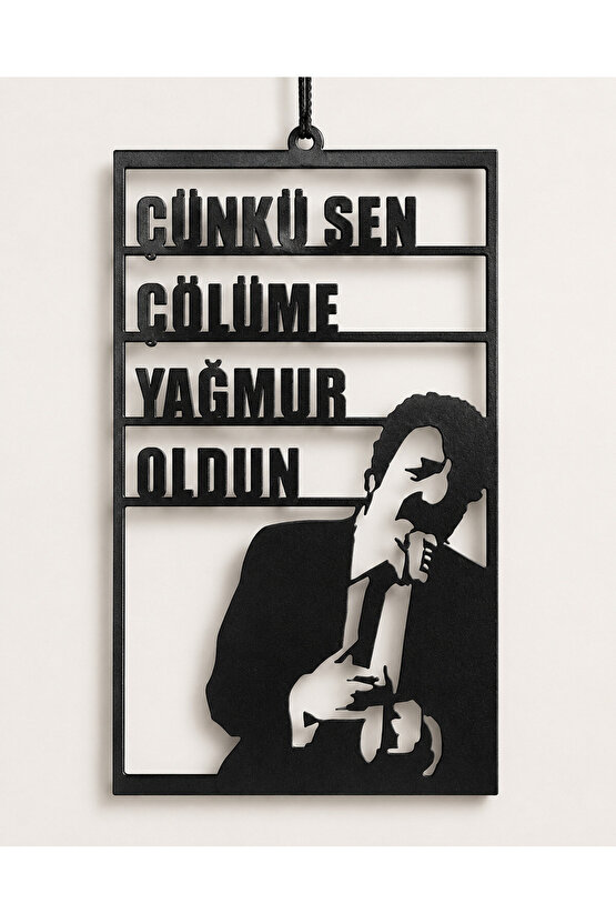 Araba Süsü Ahşap Müslüm Gürses Dikiz Aynası Süsü Hediyelik Eşya Oto Aksesuar