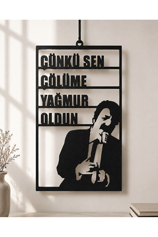 Araba Süsü Ahşap Müslüm Gürses Dikiz Aynası Süsü Hediyelik Eşya Oto Aksesuar