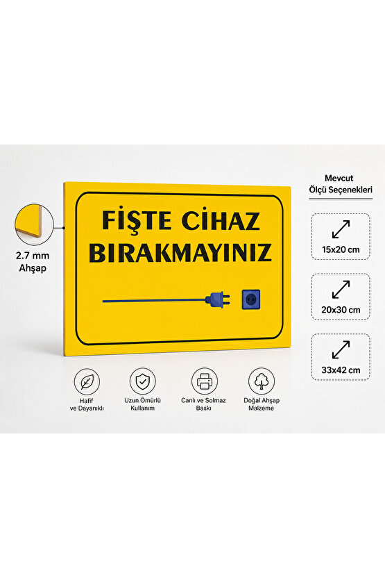 Prize Takılı Cihaz Bırakmayınız Uyarı Levhası