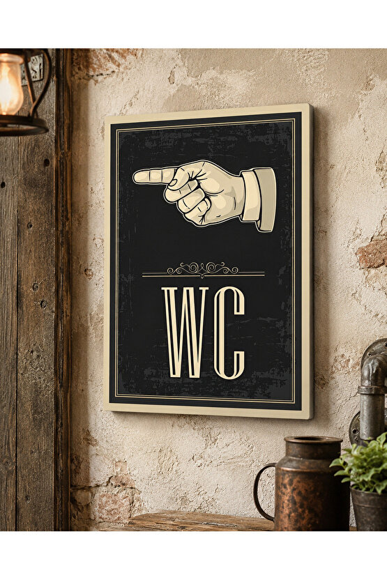 Wc Tuvalet Tabelası Parmak Işareti Ile Yönlendirme Tabelası
