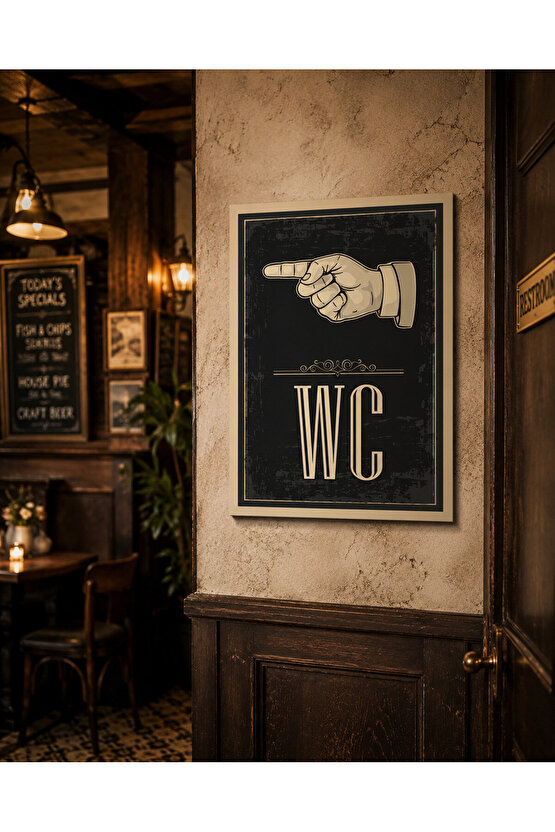 Wc Tuvalet Tabelası Parmak Işareti Ile Yönlendirme Tabelası