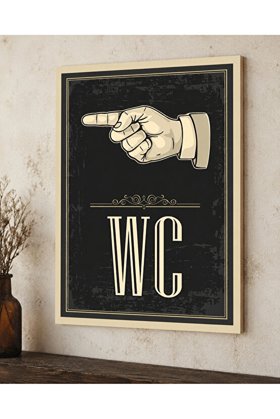 Wc Tuvalet Tabelası Parmak Işareti Ile Yönlendirme Tabelası