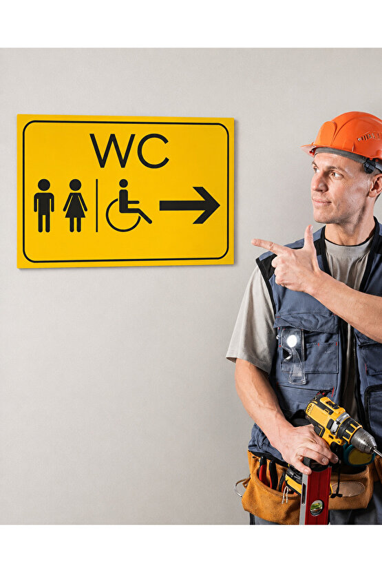 Wc Tuvalet Tabelası Kapı Yönlendirme