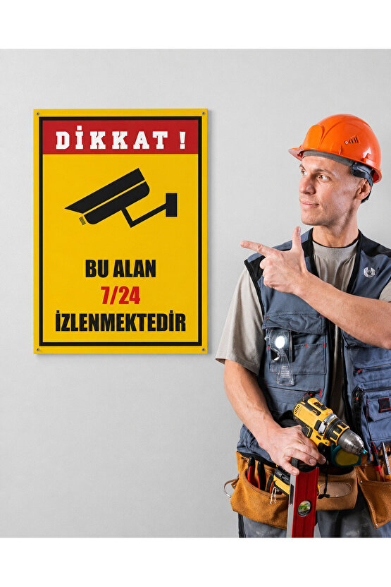 Iş Güvenliği Bu Bölge Kamera Ile Izlenmektedir Levhası